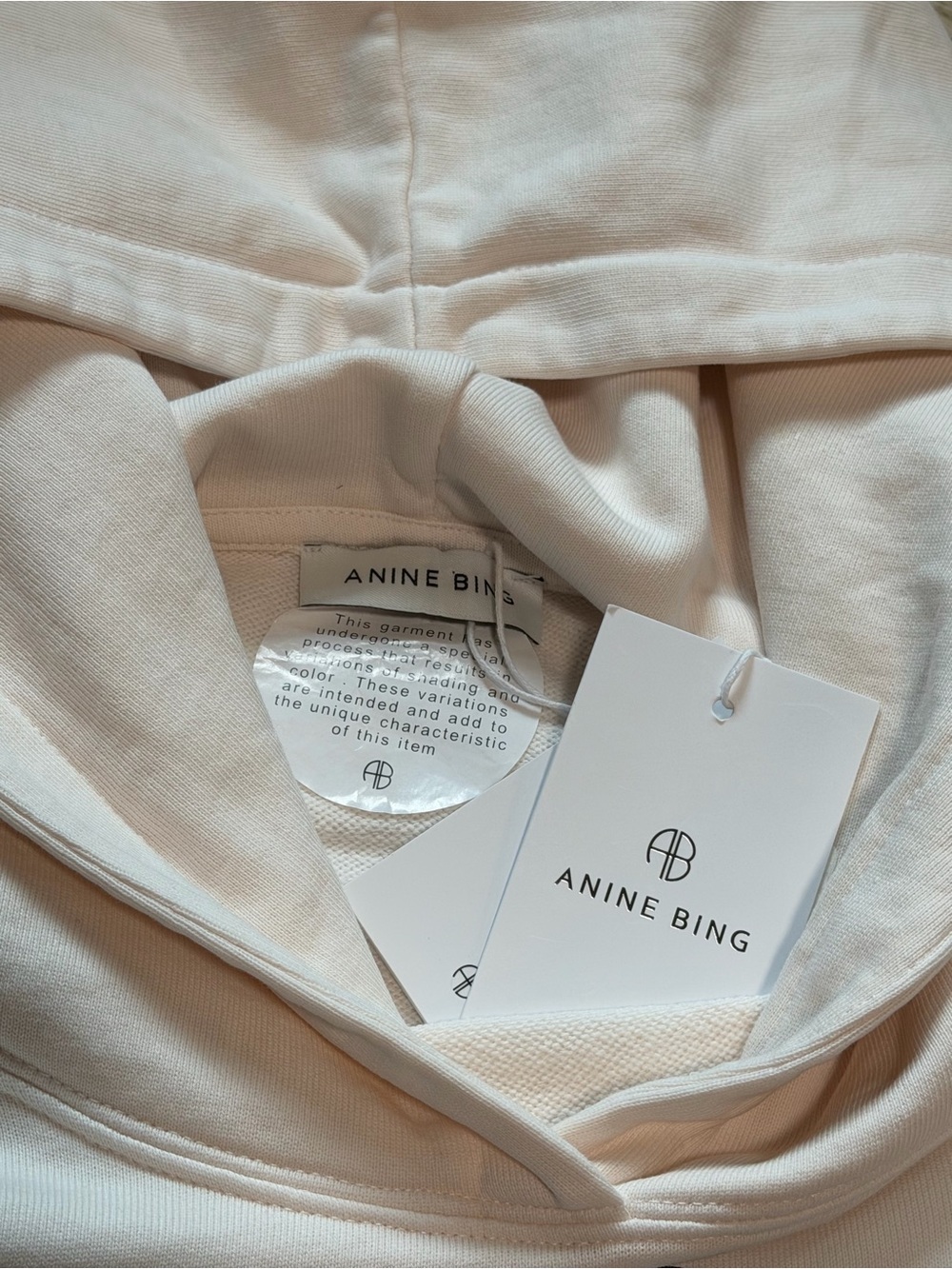 NWT Anine Bing Harvey Hooded Sweatshirt in Washed Pink - Size Large - Picture 5 of 7